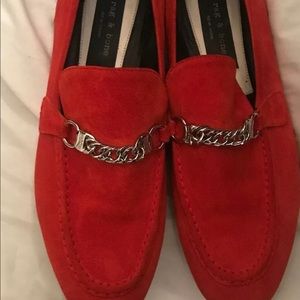 Rag & Bone Cooper Red Suede Loafers (38)